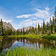 Mountains Reflected In An Alpine Lake #2 Poster