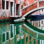 Peaceful Boat In Venice Poster