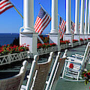 Porch Of The Grand Hotel, Mackinac #1 Poster
