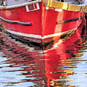 Skiff Water Reflections Poster