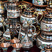 Turkish Teapots For Sale In Istanbul Turkey #1 Poster