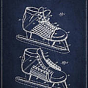 Vintage Hockey Shoe Patent Drawing From 1935 #2 Poster