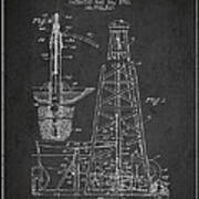 Vintage Oil Drilling Rig Patent From 1911 #5 Poster