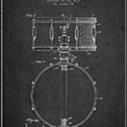 Snare Drum Patent Drawing From 1939 - Dark Poster