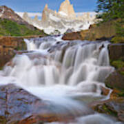 Waterfall In Los Glaciares Np Poster