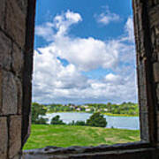 Window In Linlithgow Palace With View To A Beautiful Scottish Landscape Poster
