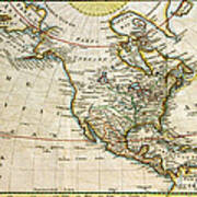 1789 Map Of North America Poster