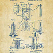 1890 Bottling Machine Patent Artwork Vintage Poster