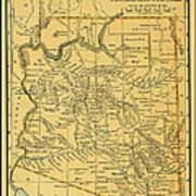 1891 Arizona Map Poster