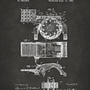 1893 Gatling Machine Gun Feed Patent Artwork - Gray Poster