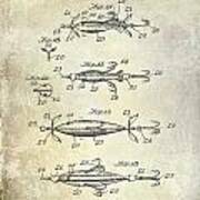 1907 Fishing Lure Patent Poster