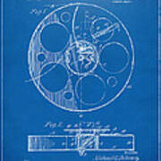 1915 Movie Film Reel Patent Blueprint Poster