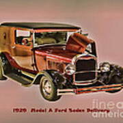 1929 Ford Model A Retro Image Poster