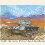 1941 W W I I Patton Tank Poster