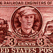 1950 Casey Jones Stamp Poster