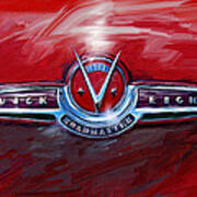 1953 Buick Super Convertible Trunk Emblem Poster