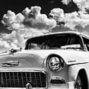 1955 Chevrolet Monochrome Poster