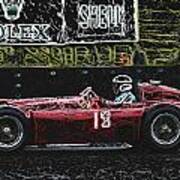 1956 Lancia Ferrari D50a Abstract Poster