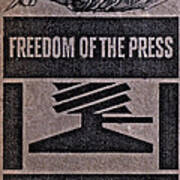 1958 Freedom Of Press Stamp Poster