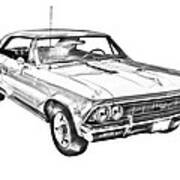 1966 Chevy Chevelle Ss 396 Illustration Poster