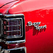 1967 Chevrolet Chevelle Ss Taillight Emblem -0468c Poster