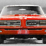 1968 Pontiac Gto Front Watercolor Poster