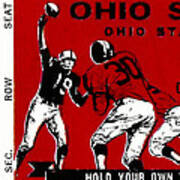 1979 Ohio State Vs Wisconsin Football Ticket Poster