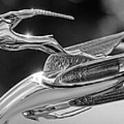 1933 Chrysler Imperial Hood Ornament -0484bw Poster