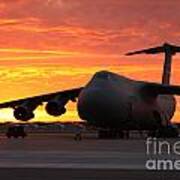 A C-5 Galaxy Sits On The Flightline #3 Poster