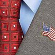 American Flag Lapel Pin #2 Poster
