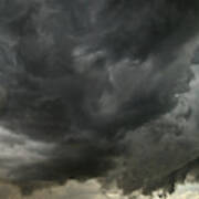 Billowing Clouds At Sunset North Dakota Poster