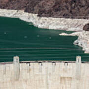Hoover Dam And Lake Mead During Drought #2 Poster