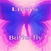 Lila Butterfly #2 Poster
