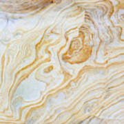 Pattern Of Layers On Sandstone Rock #2 Poster