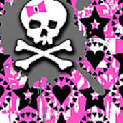 Pink Bow Skull #2 Poster