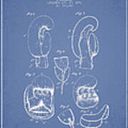 Vintage Boxing Glove Patent Drawing From 1896 #3 Poster