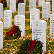 Christmas Wreaths Laid At The Arlington Cemetery #3 Poster