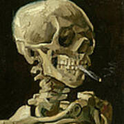 Head Of A Skeleton With A Burning Cigarette #10 Poster