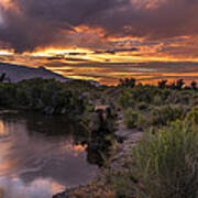Owens River Sunset #3 Poster