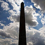 Silhouette Of The Washington Monument Poster