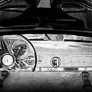 1955 Mercedes-benz Gullwing Dashboard - Steering Wheel #4 Poster