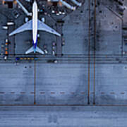 Airliners At  Gates And Control Tower #4 Poster