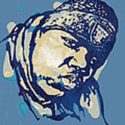 Biggie Smalls Modern Colour Etching Art  Poster #4 Poster