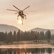 Firefighting Helicopter Filling #4 Poster