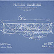 Flying Machine Patent Drawing From 1906 #5 Poster