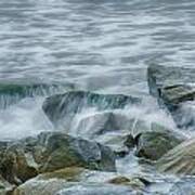 Seascape With Waves And Sand Beach #4 Poster