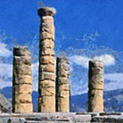 Temple Of Apollo In Delphi #2 Poster