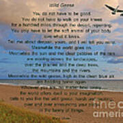40- Wild Geese Mary Oliver Poster