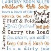 Laundry Room Rules Poster #5 Poster