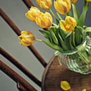 Still Life With Yellow Tulips #5 Poster